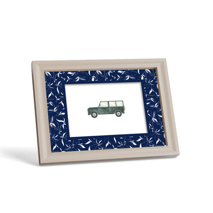 Botanical Photo Mount - custom photo mat for framing - cream frame - surface leaning - Coeur et Maman