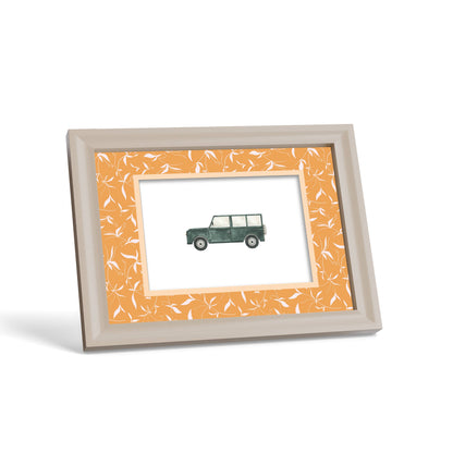 Botanical Photo Mount - custom photo mat for framing - cream frame - surface leaning - Coeur et Maman