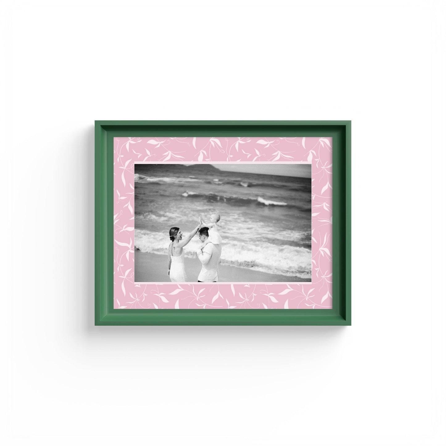 Botanical Photo Mount - mount for picture frame - green frame - wall hanging - Coeur et Maman