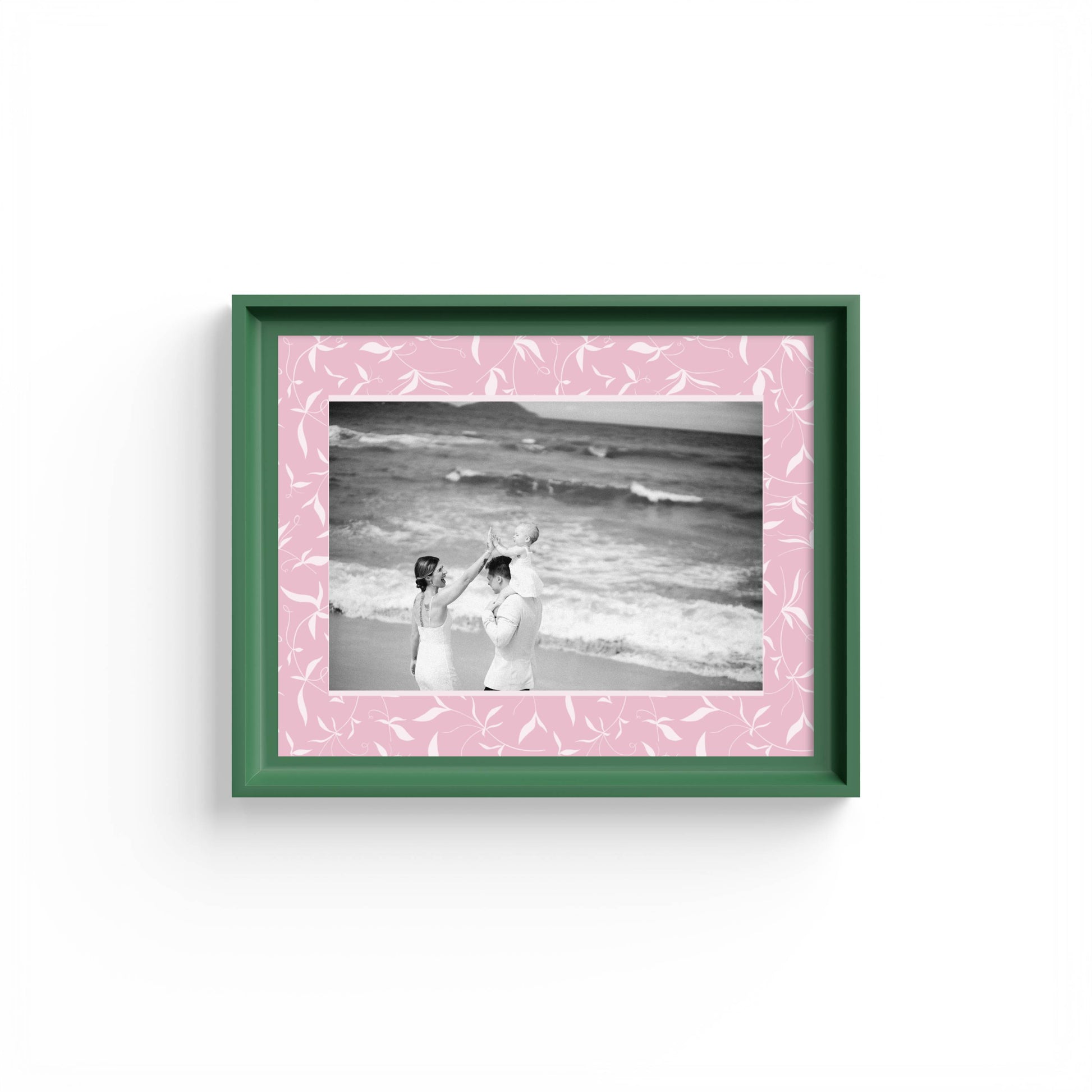 Botanical Photo Mount - mount for picture frame - green frame - wall hanging - Coeur et Maman