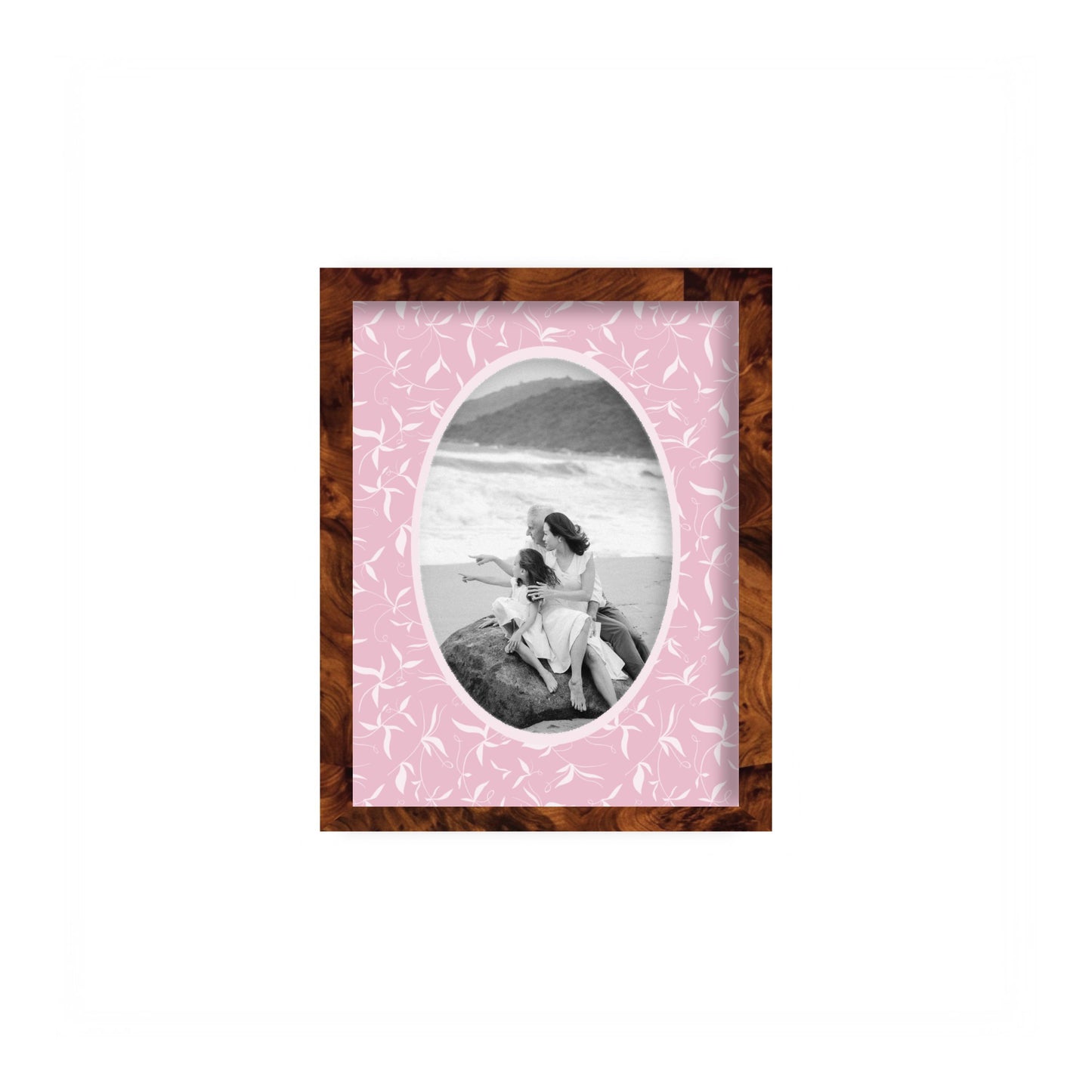 Botanical Photo Mount - custom photo mat for framing -burlwood frame - wall hanging - Coeur et Maman