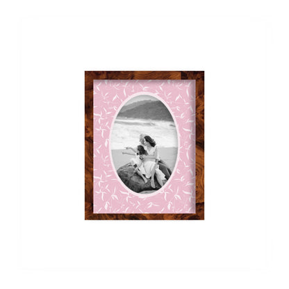 Botanical Photo Mount - custom photo mat for framing -burlwood frame - wall hanging - Coeur et Maman