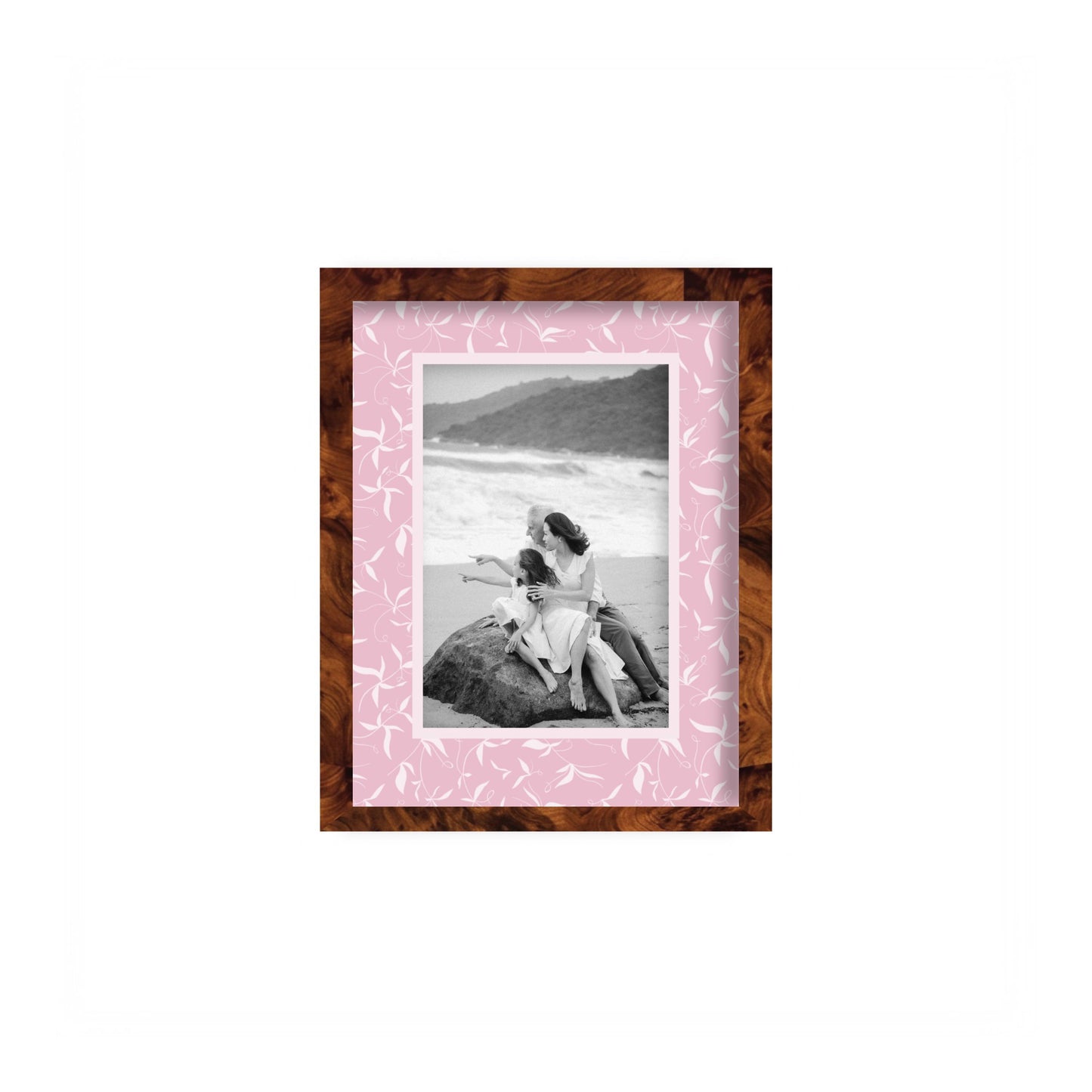 Botanical Photo Mount - custom photo mat for framing -burlwood frame - wall hanging - Coeur et Maman