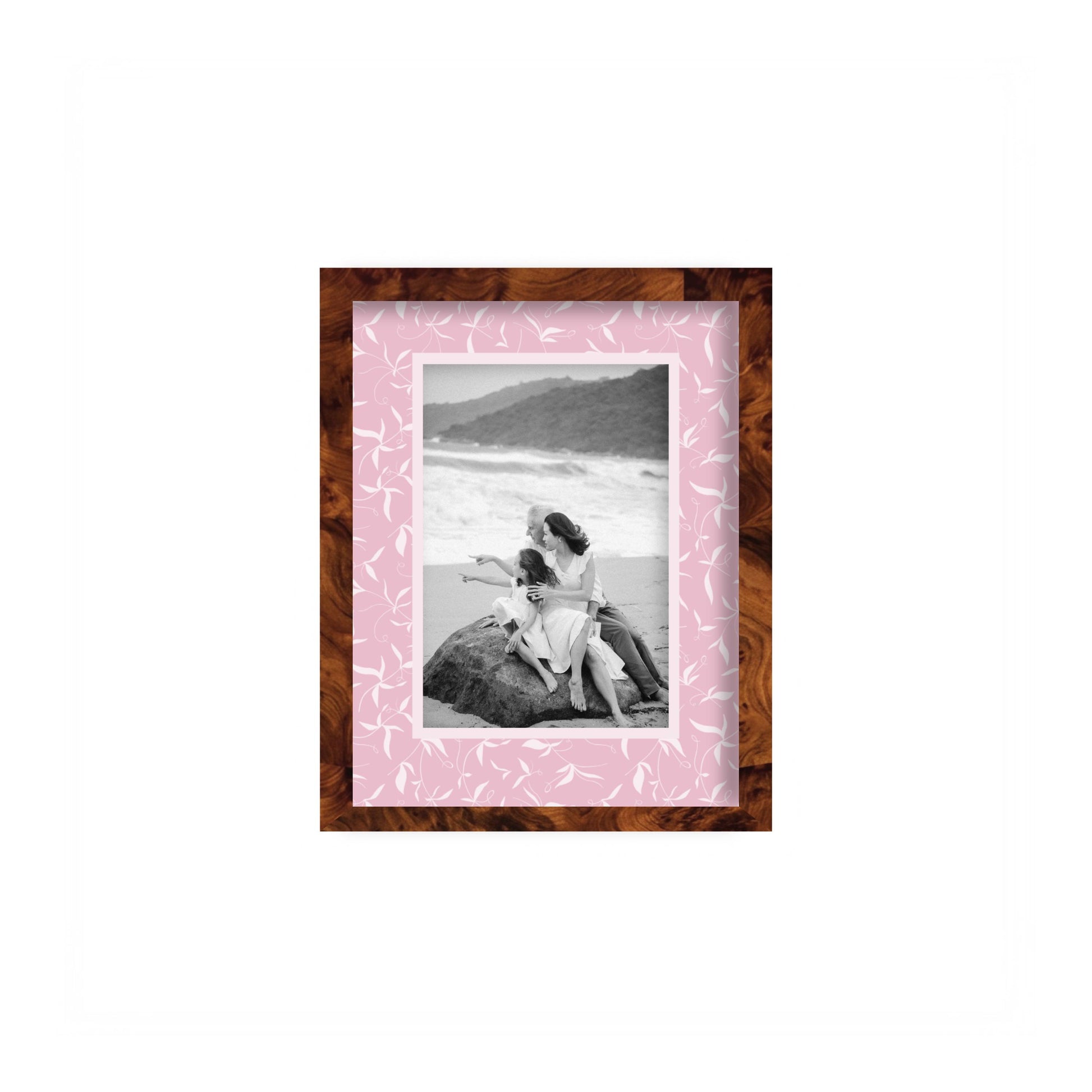 Botanical Photo Mount - custom photo mat for framing -burlwood frame - wall hanging - Coeur et Maman