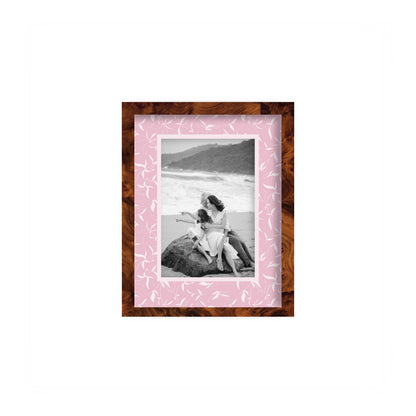 Botanical Photo Mount - custom photo mat for framing -burlwood frame - wall hanging - Coeur et Maman