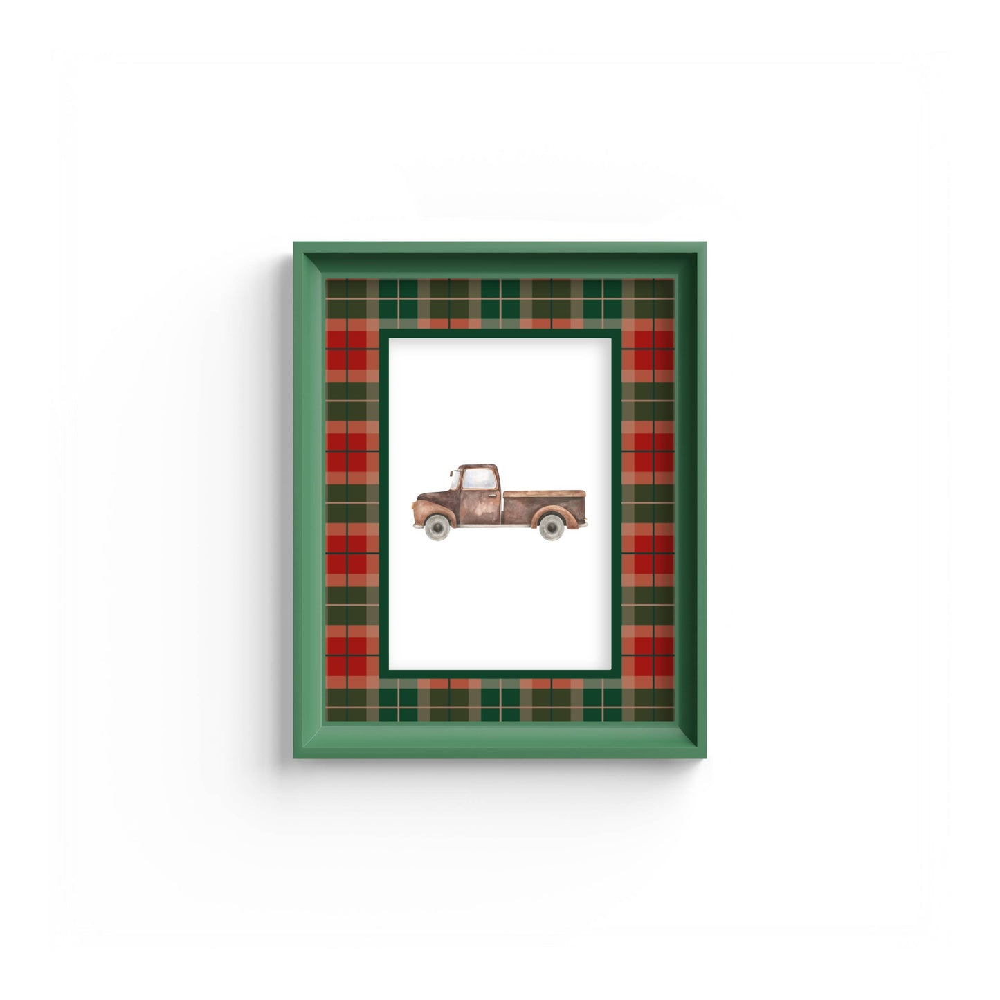 Campbell of Cawdor Tartan Photo Mount - mount for picture frame - green frame - wall hanging - Coeur et Maman