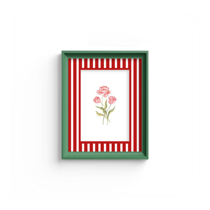 Medium Stripes Photo Mount - mount for picture frame for graduation certificates - green frame - wall hanging - Coeur et Maman
