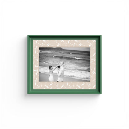 Botanical Photo Mount - mount for picture frame for christening photos -modern christenings gifts -green frame - wall hanging - Coeur et Maman