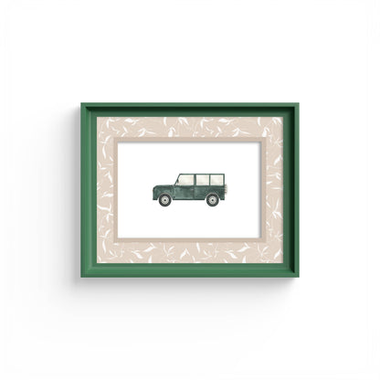 Botanical Photo Mount - mount for picture frame for christening photos -modern christenings gifts -green frame - wall hanging - Coeur et Maman