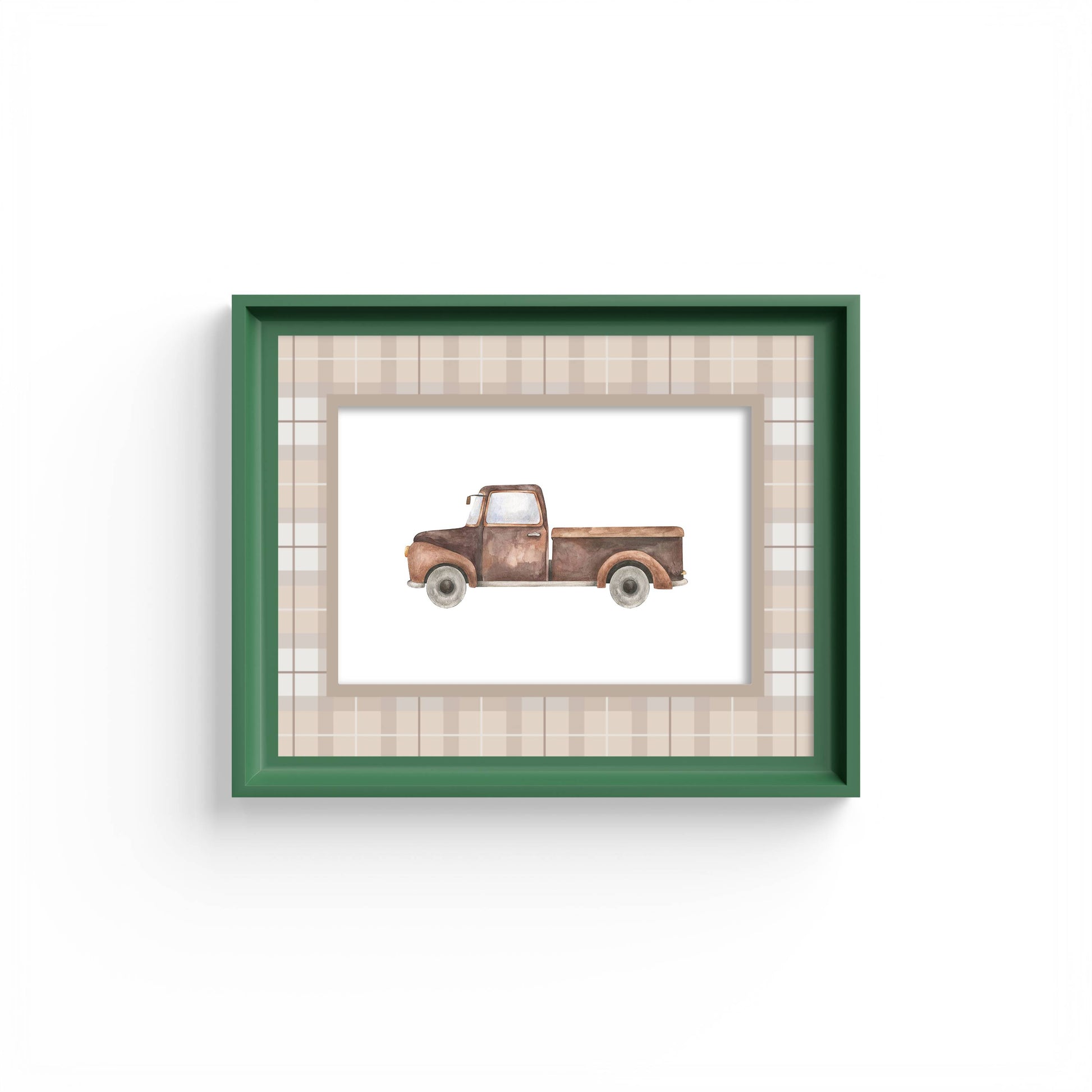Campbell of Cawdor Tartan Photo Mount - mount for picture frame - green frame - wall hanging - Coeur et Maman