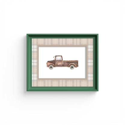Campbell of Cawdor Tartan Photo Mount - mount for picture frame - green frame - wall hanging - Coeur et Maman