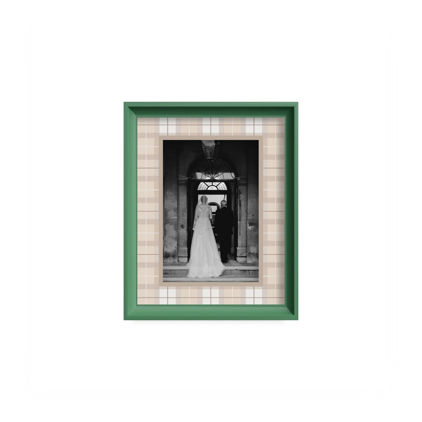 Campbell of Cawdor Tartan Photo Mount - mount for picture frame - green frame - wall hanging - Coeur et Maman