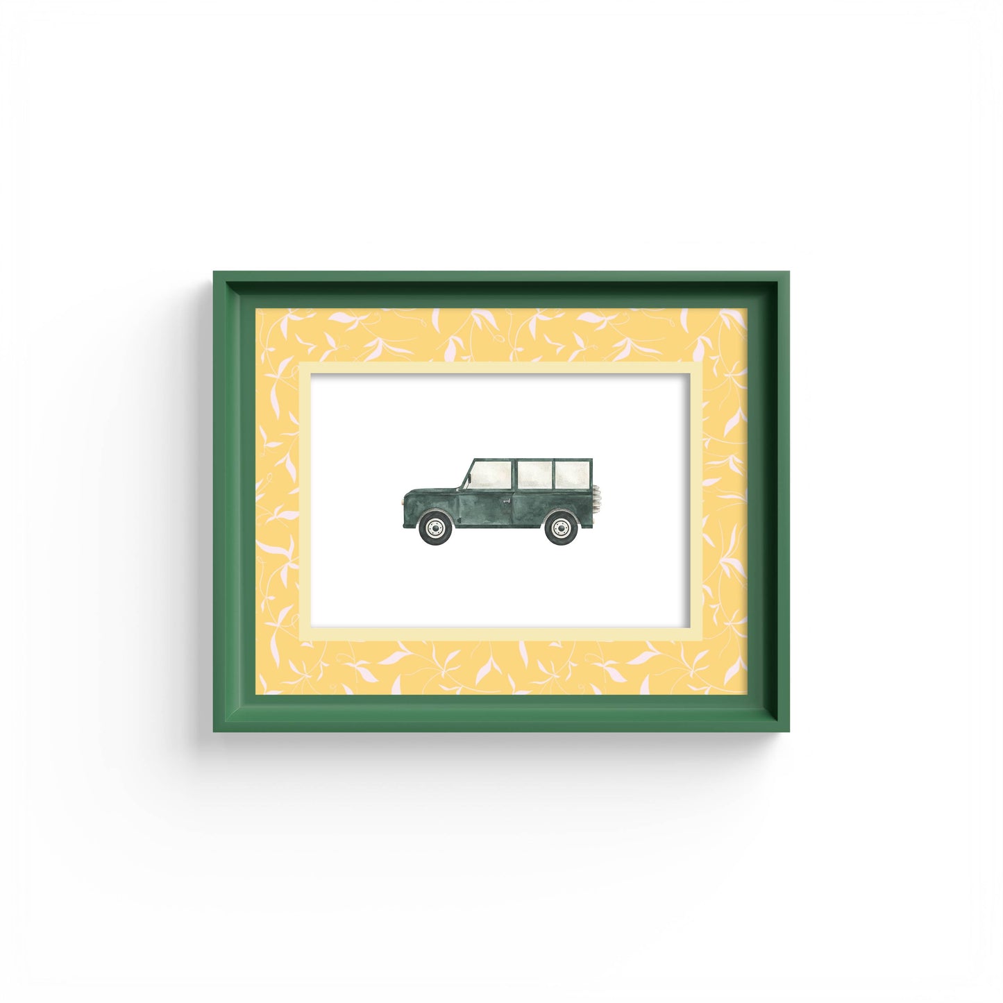 Botanical Photo Mount - mount for picture frame - green frame - wall hanging - Coeur et Maman