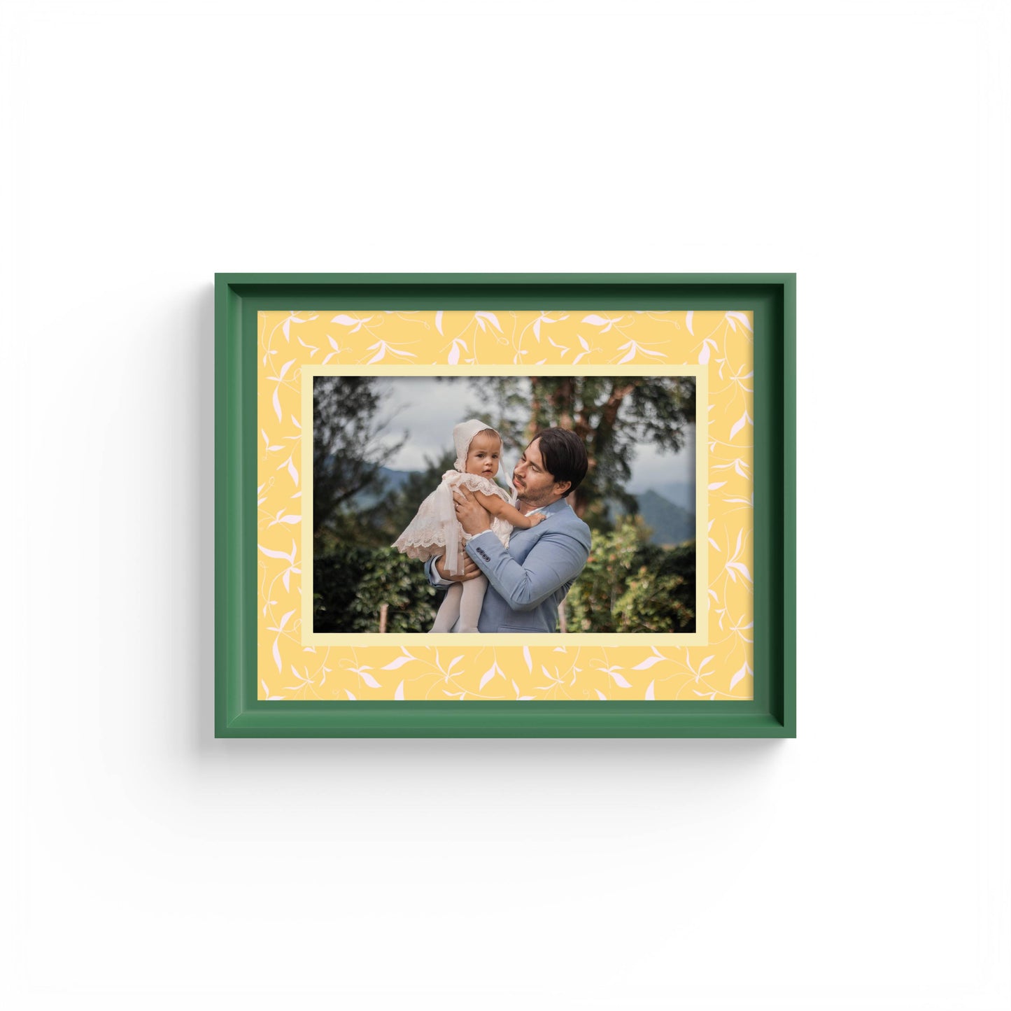 Botanical Photo Mount - mount for picture frame - green frame - wall hanging - Coeur et Maman