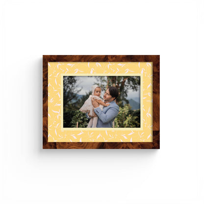 Botanical Photo Mount - custom photo mat for framing -burlwood frame - wall hanging - Coeur et Maman