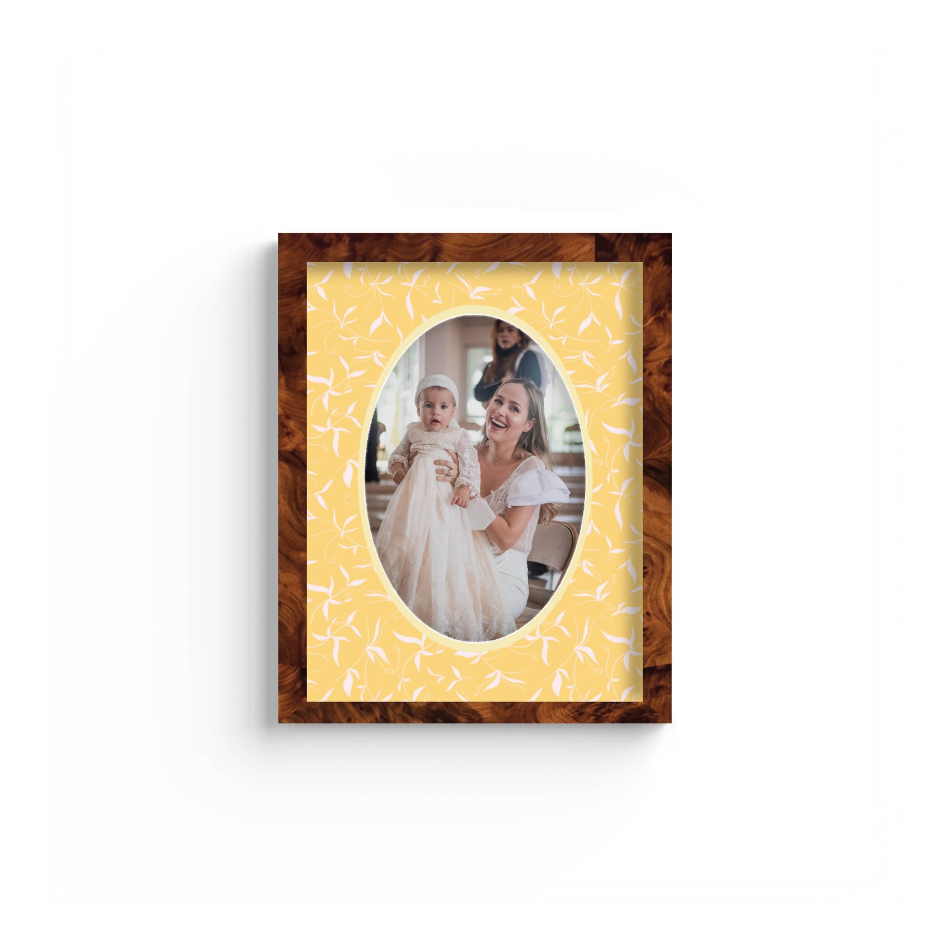 Botanical Photo Mount - custom photo mat for framing -burlwood frame - wall hanging - Coeur et Maman