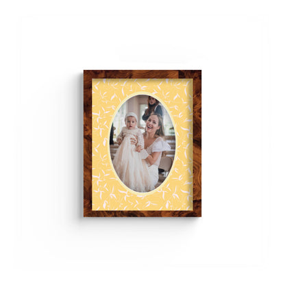 Botanical Photo Mount - custom photo mat for framing -burlwood frame - wall hanging - Coeur et Maman
