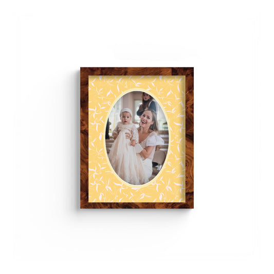 Botanical Photo Mount - custom photo mat for framing -burlwood frame - wall hanging - Coeur et Maman