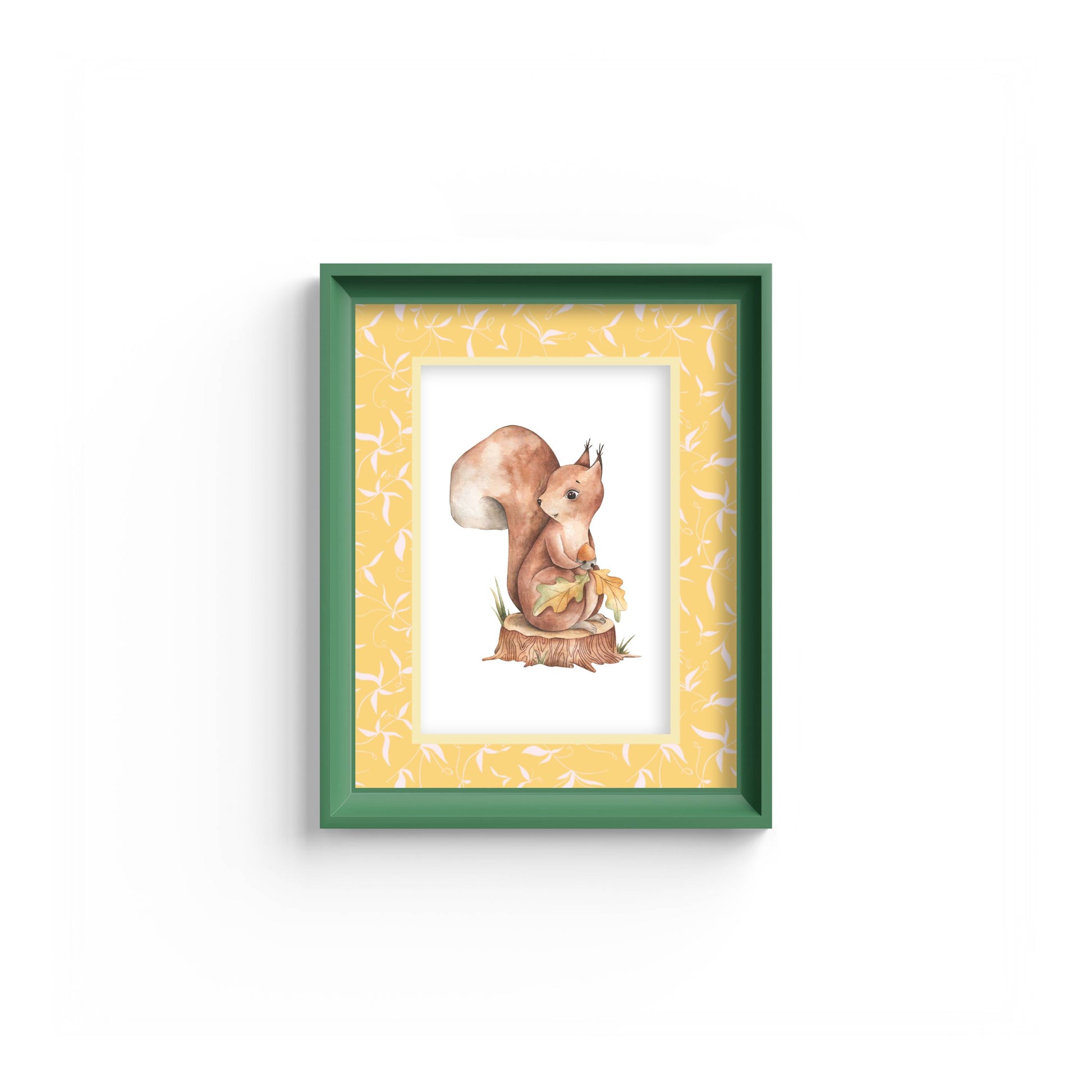 Botanical Photo Mount - mount for picture frame - green frame - wall hanging - Coeur et Maman