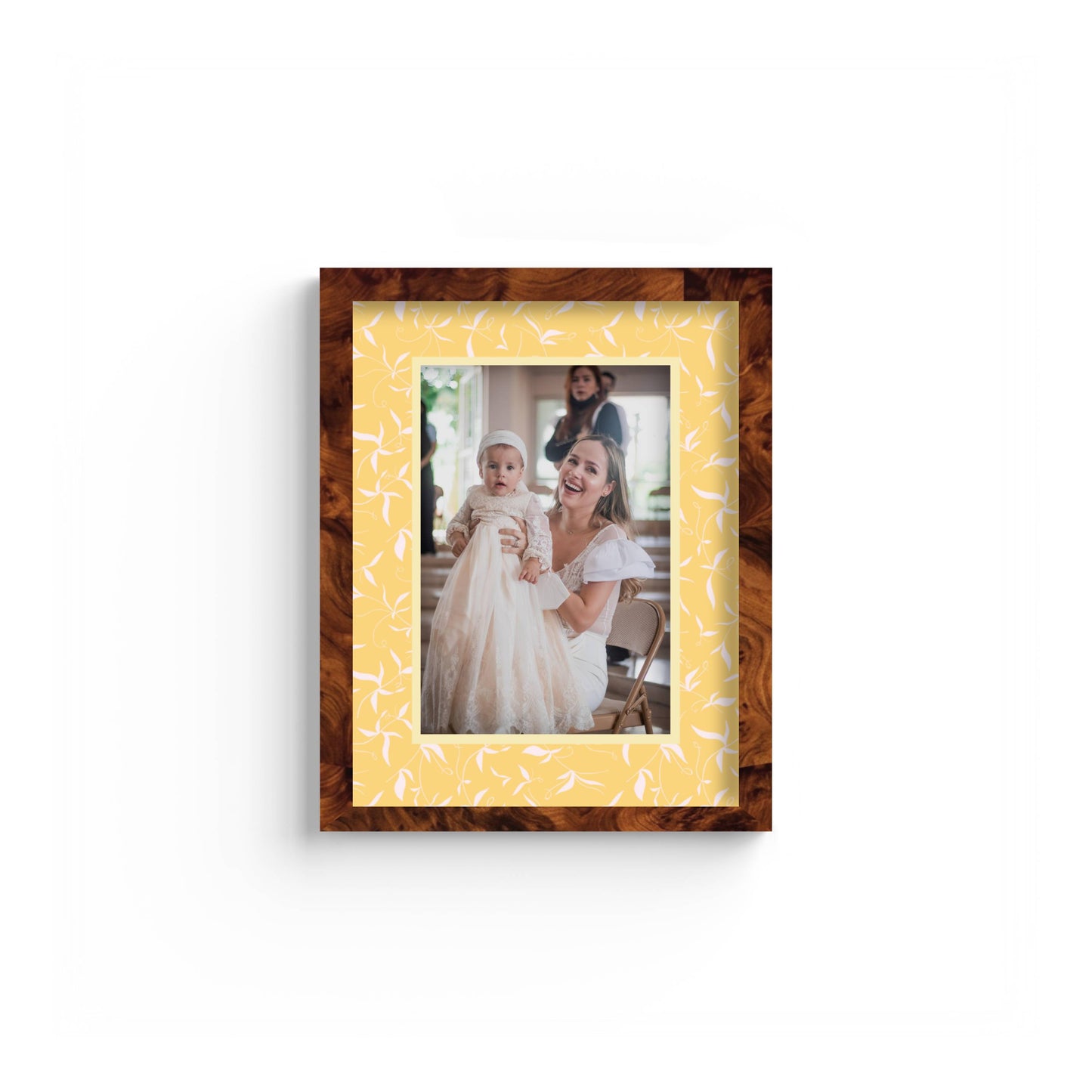 Botanical Photo Mount - custom photo mat for framing -burlwood frame - wall hanging - Coeur et Maman