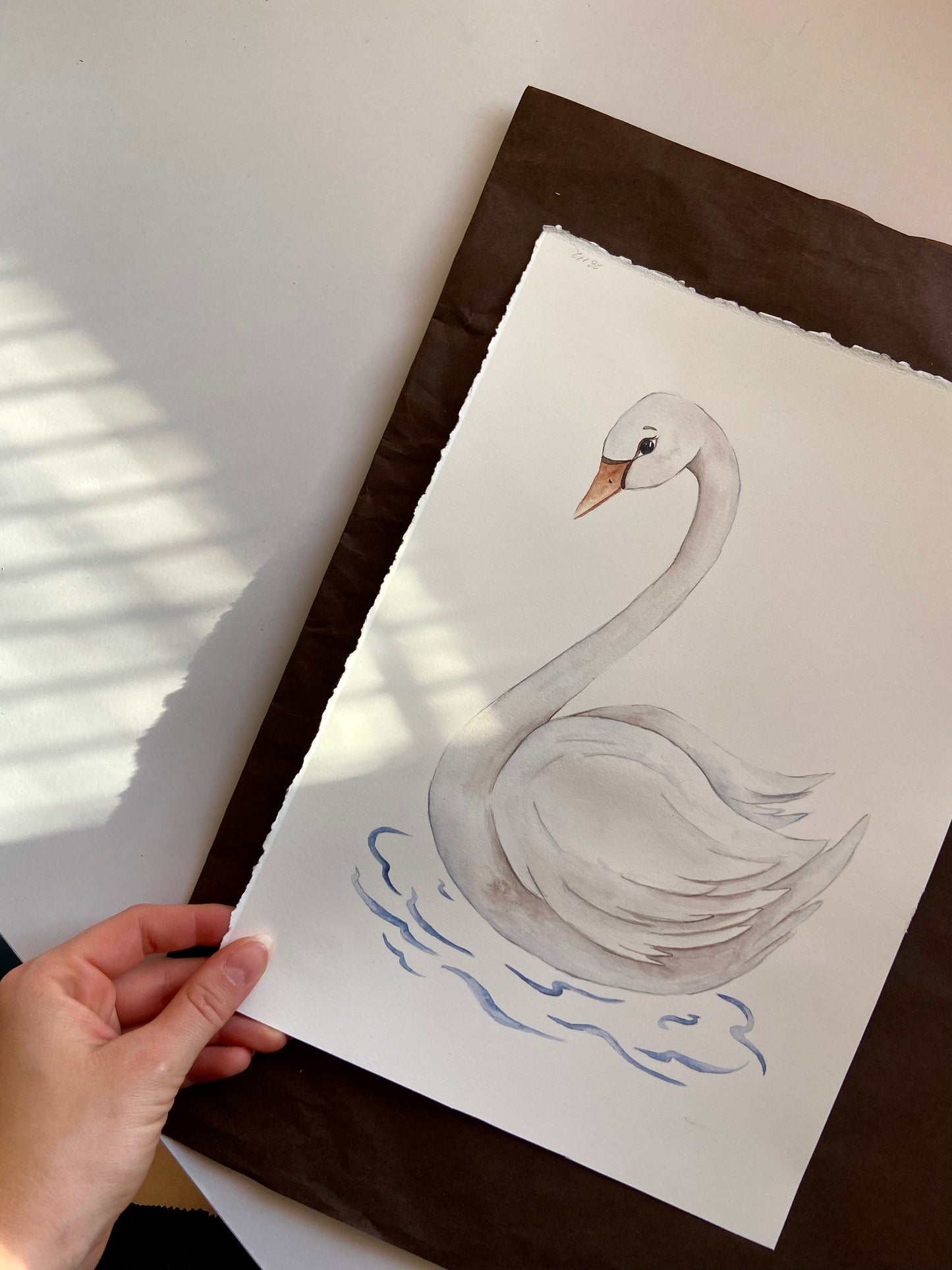 Swan Nursery Art Print