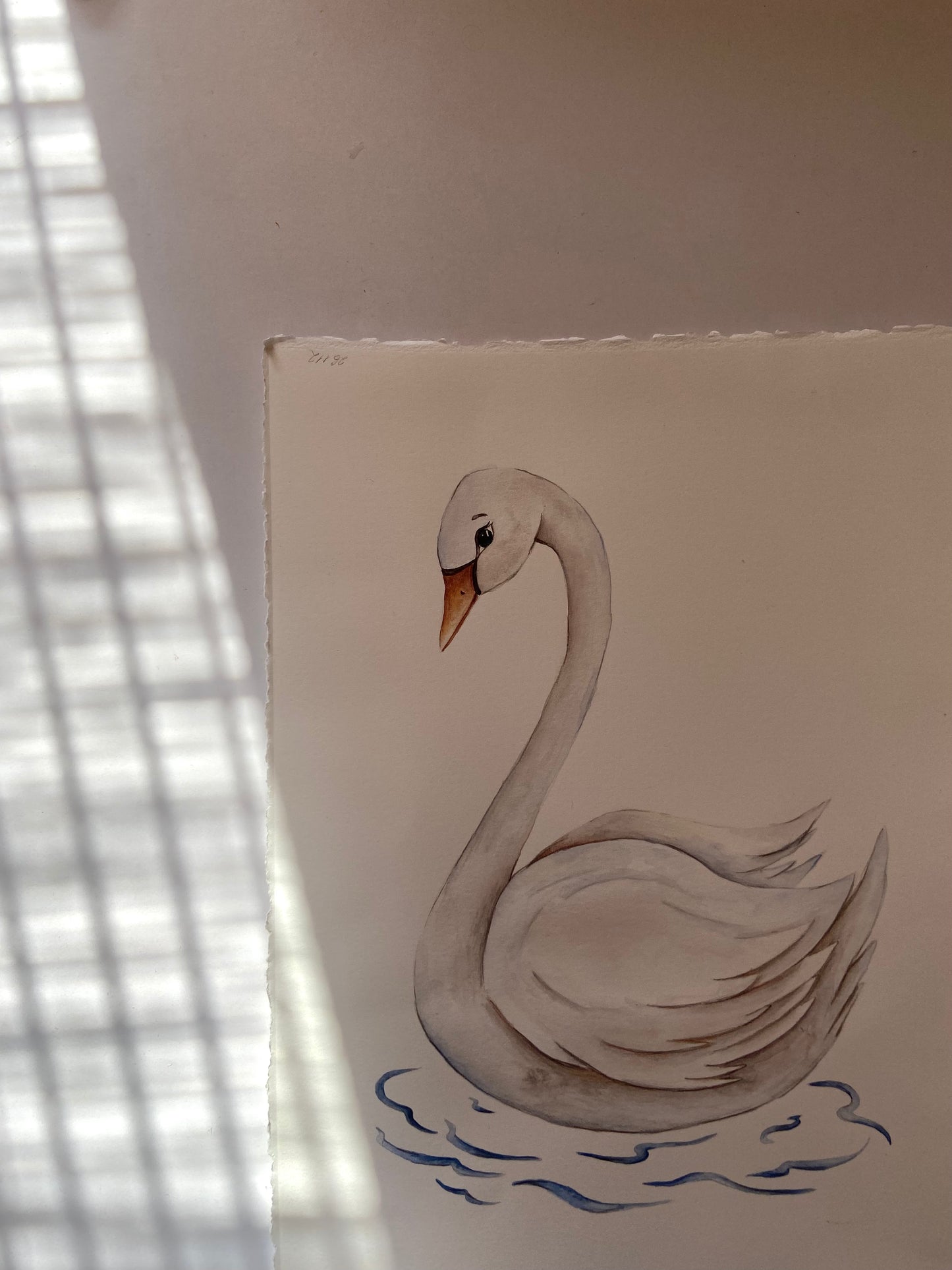 Swan Nursery Art Print