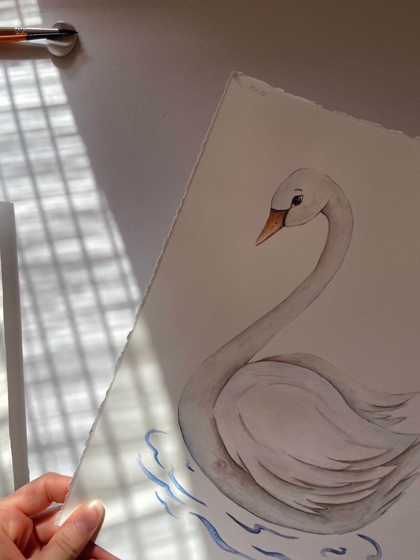 Swan Nursery Art Print
