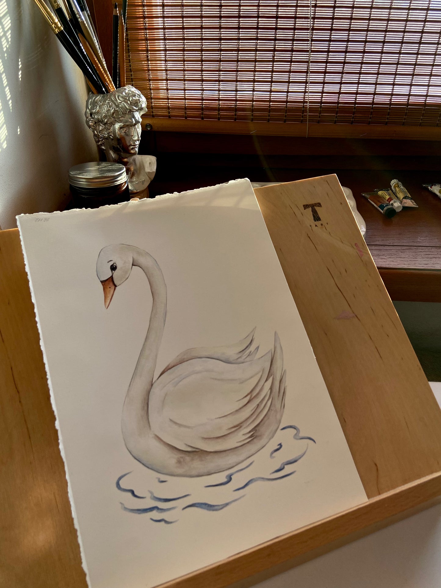 Swan Nursery Art Print