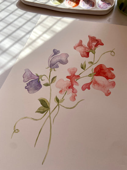 Sweet Pea Nursery Art Print