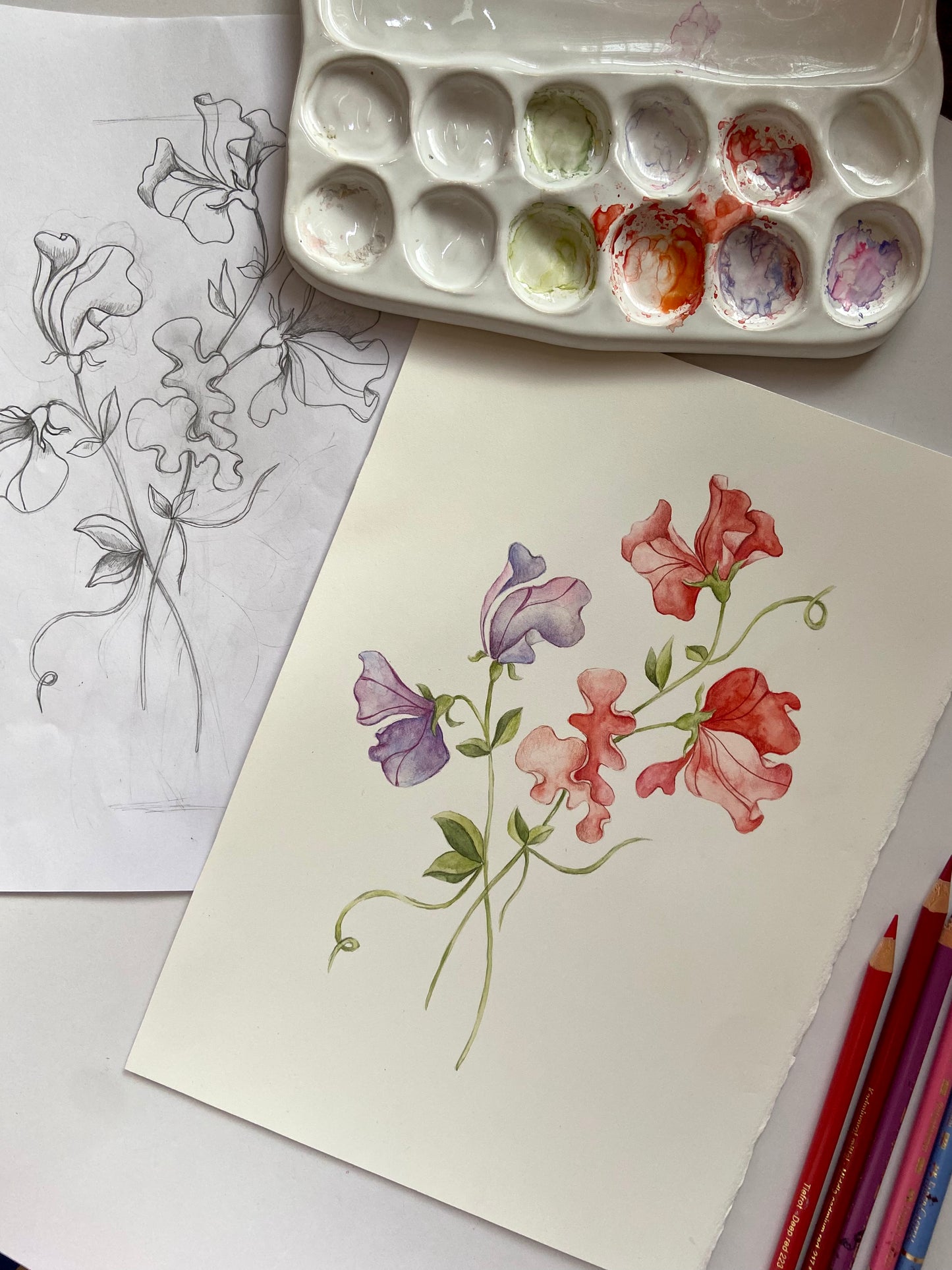 Sweet Pea Nursery Art Print