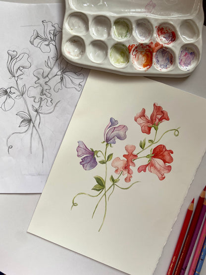 Sweet Pea Nursery Art Print