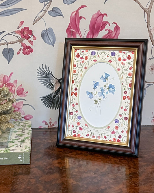 Coeur et Maman x Georgia Brent The Promise Printed Picture Frame Mount Board in Oval aperture. A heirloom gift for brides and newly weds.