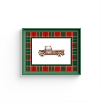 Campbell of Cawdor Tartan Photo Mount - passe-par-tout - landscape aperture - Coeur et Maman