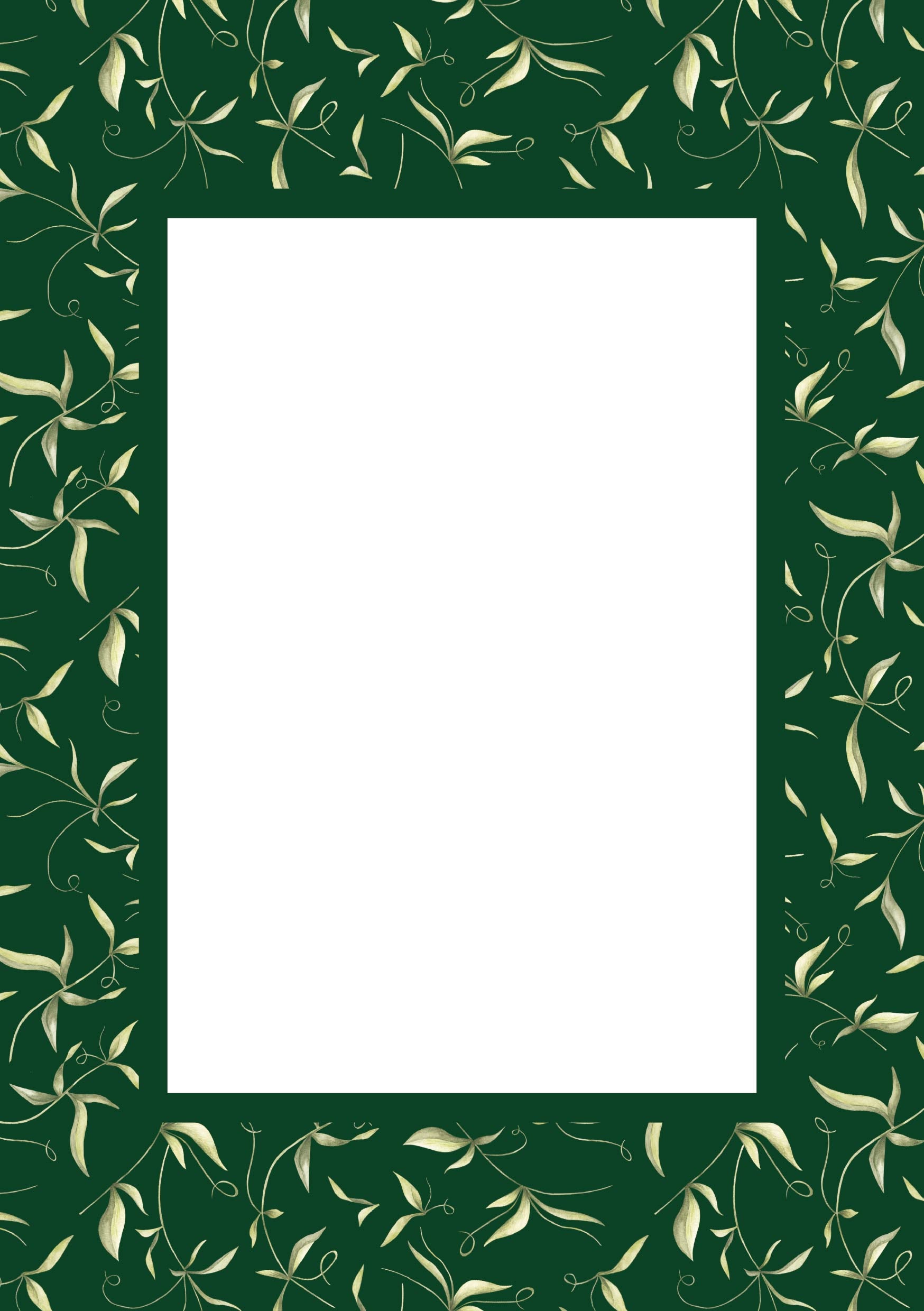 Botanical Photo Mount - passepartout frame - rectangular aperture - Coeur et Maman