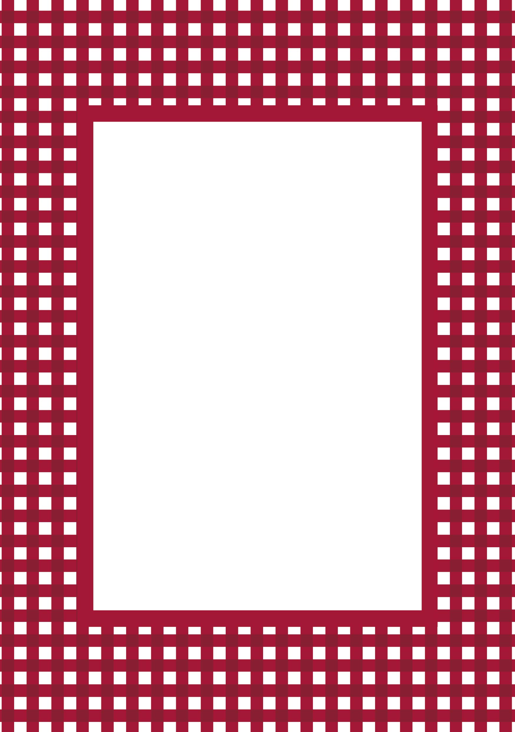 Gingham Photo Mount - passepartout frame - rectangular aperture - Coeur et Maman