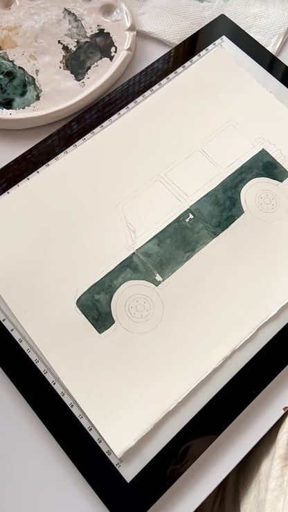 Land Rover Defender Nursery Art Print